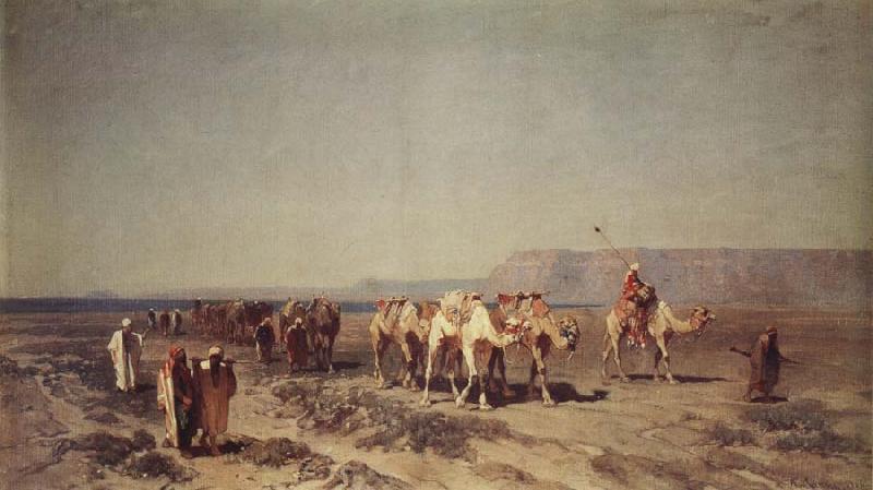 Alberto Pasini Caravan on the Shores of the Red Sea oil painting image